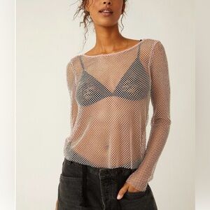 FREE PEOPLE Filter Finish Low Back Long Sleeve / Pretty Petal